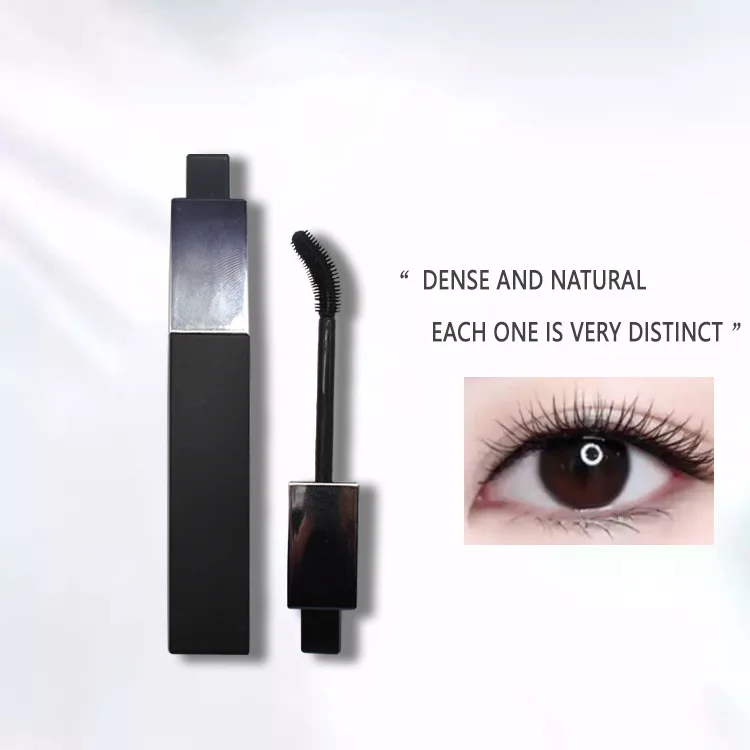 Neu auf Lager, kein Logo, gebogene Mascara, dicke, wasserfeste und langlebige Faser-Mascara mit hohen Pigmenten, Private Label-Mascara