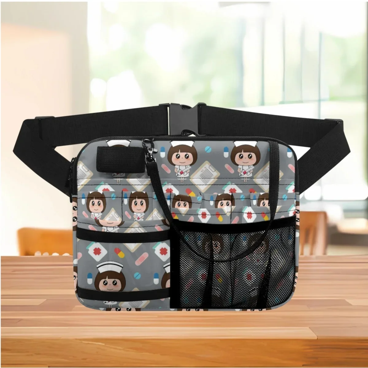 Fashion Women Waist Bag Fashion Medical Student Portable Belt Bag Female Multi Pocket Adjustable Waist Strap Organizer Pouch