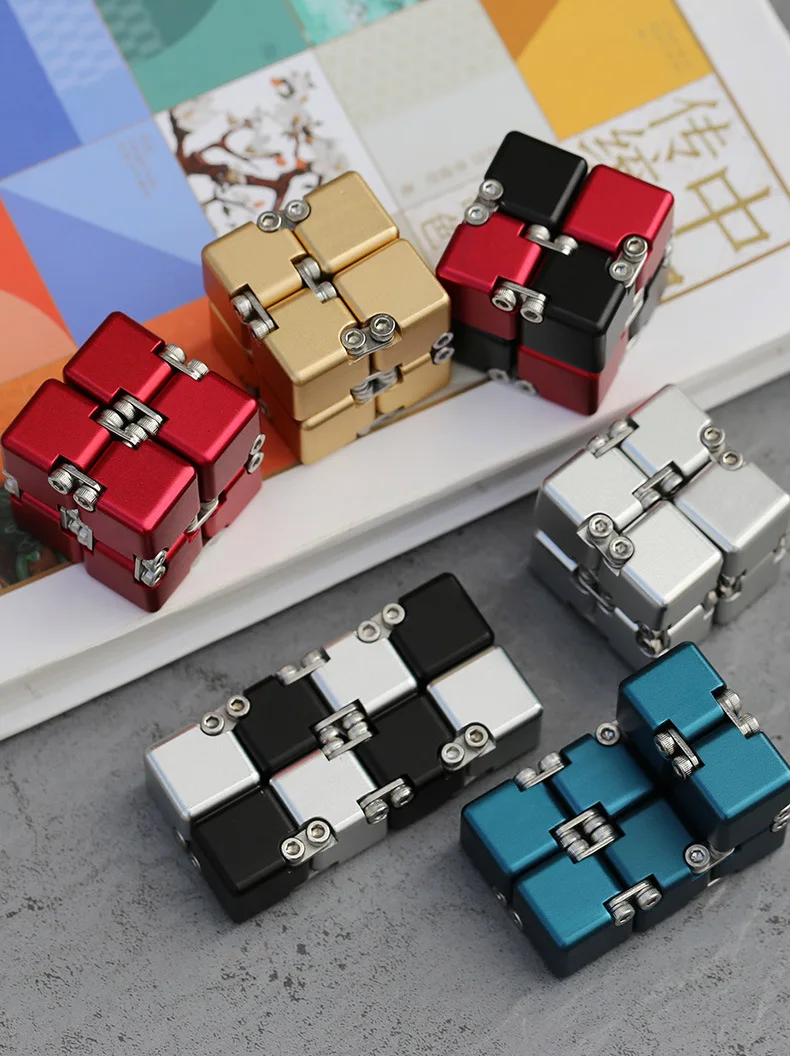 Fashion Metal Infinite Magic Cube New Unique Upgraded Disassembled Assembled Developing Intelligence Decompression Toy
