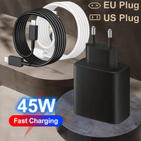 PD Charger 45W for Samsung Galaxy S23 S22 Fast Charging High Speed Type C Mobile Phone Adapter for IPhone Xiaomi