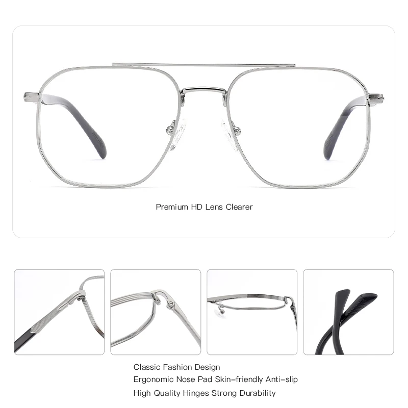 BLUEMOKY แว่นตาโลหะอินเทรนด์สำหรับผู้ชายแว่นตาออพติคอลแบบโฟโตโครมิกแว่นตาโปรเกรสซีฟ