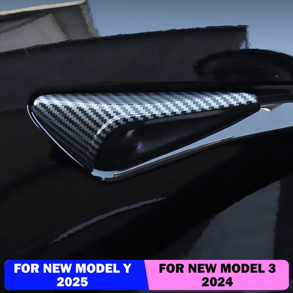 For Tesla New Model Y  Juniper Launch 2025 Model 3 Highland 2024 Side Camera Cover Lens Protector Black