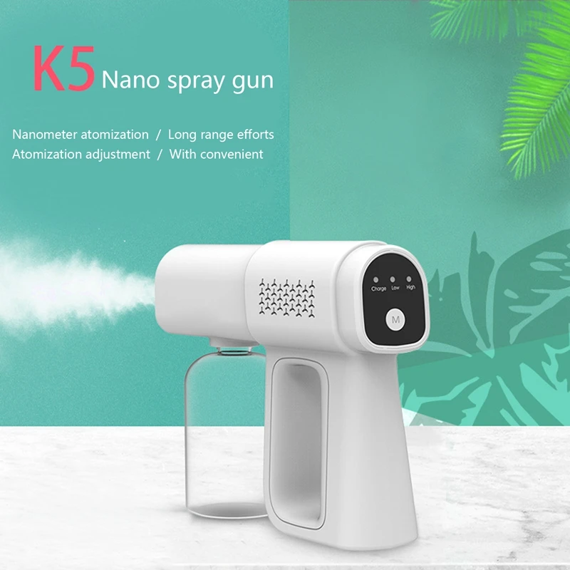 Hot Wireless Electric Sprayer Rechargeable Blue Light Nano Steam Spray Machine Handheld Sprayer Atomization Fogger