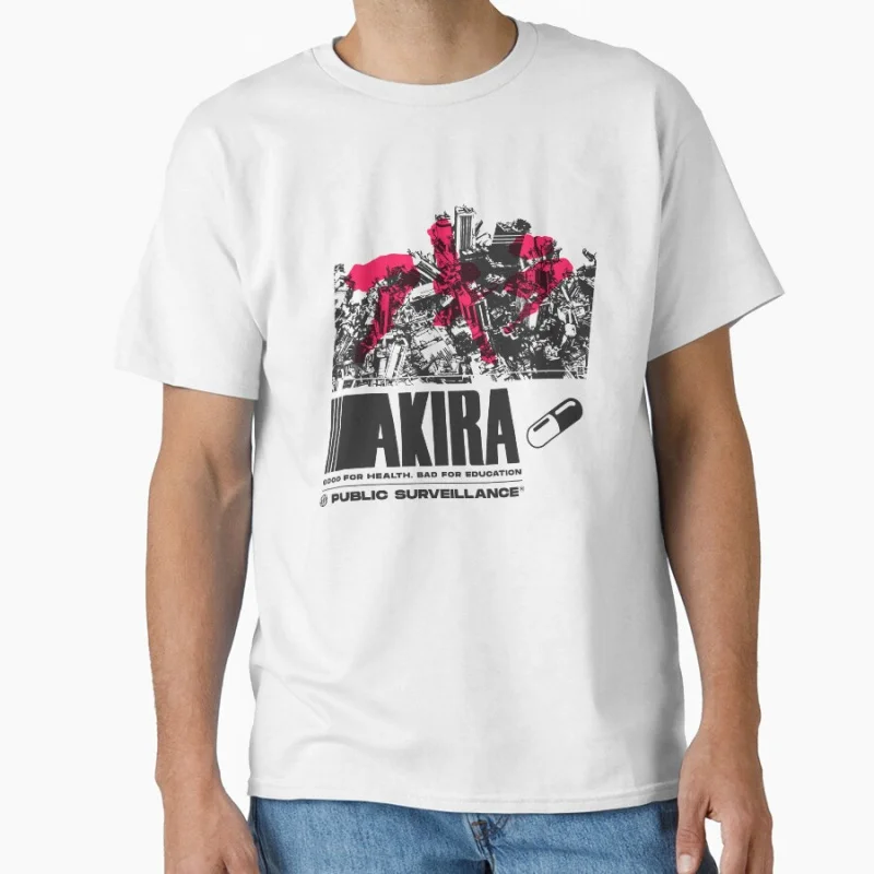 

Tetsuo Neo Tokyo Explosion Akira Cyberpunk Anime T shirt Large size Tops Manga Graphic Print Y2k Clothes Cartoon Tee