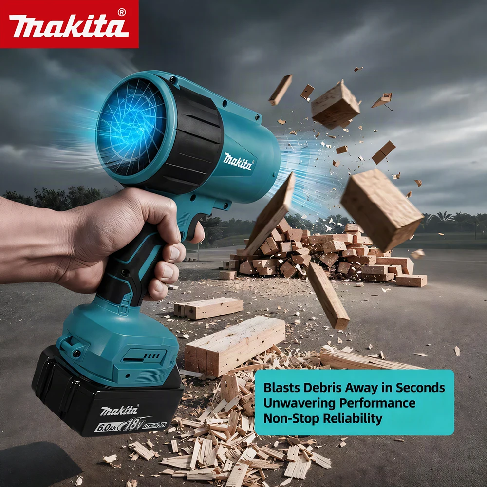 For Makita Cordless Workshop Blower, 800G Wind Blast, 200m/s Air Speed, Handheld Air Blower for Dust and Chips Clearing
