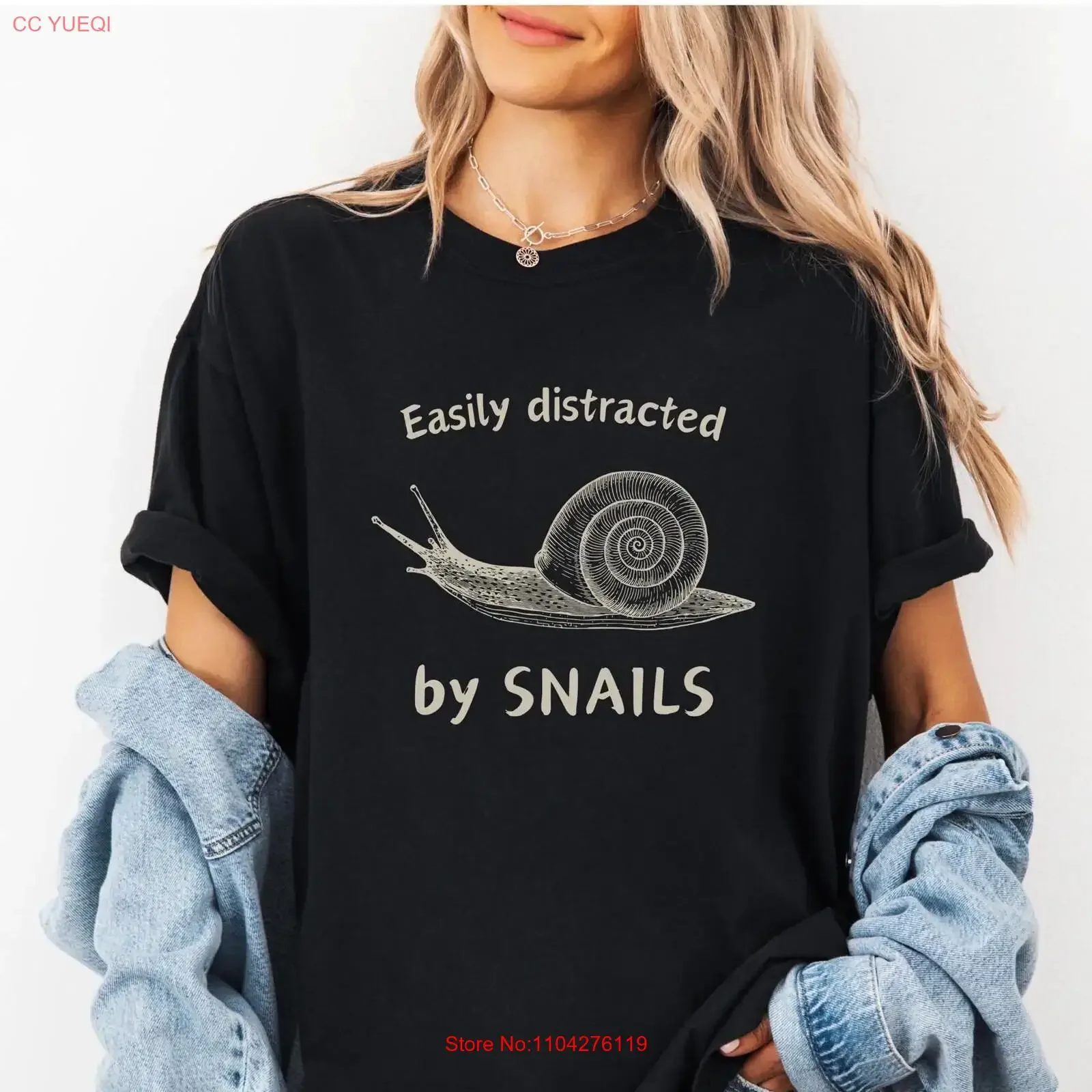 Easily Distracted by Snails T Shirt Cottagecore Snail Goblincore Cute for Him or Her vintage Washed fashion designer clothes