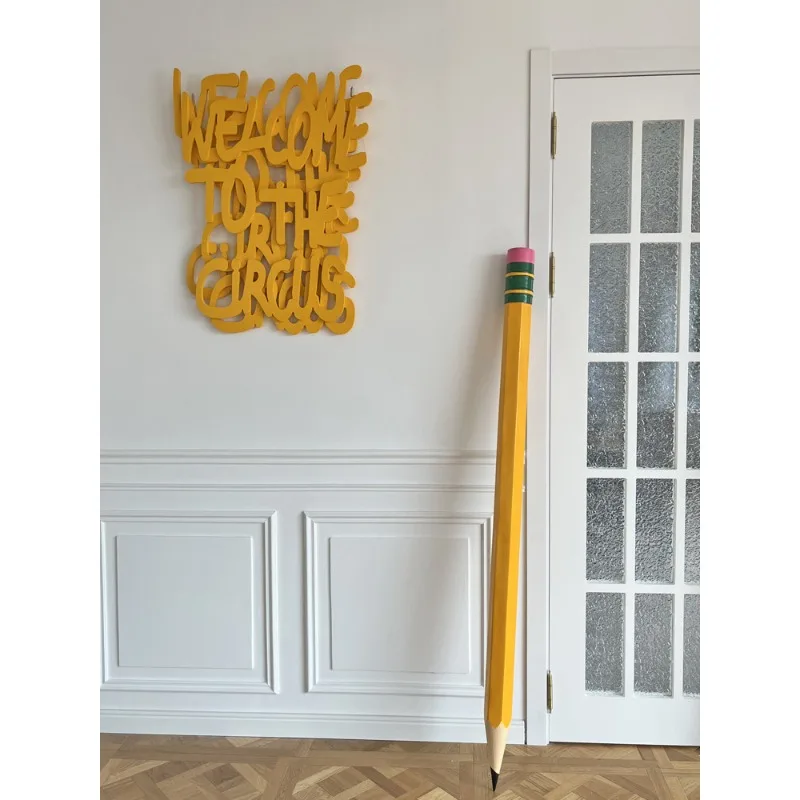 Large pencil creative home decoration, fun artwork decoration, children's room