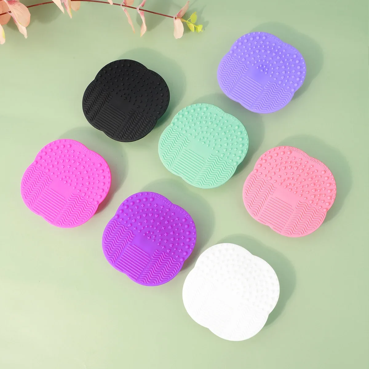Tapete de limpieza de silicona, limpiador de brochas, maquillaje cosmético, cepillo de lavado, base de Gel, cepillo de maquillaje, almohadilla limpiadora, tabla de fregar