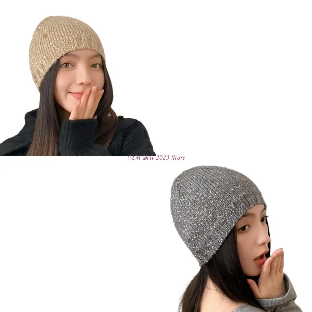 49ME Eye-Catching Trendy Sequins Hat Sparkly Sequins Adds Highlight for Trendsetter