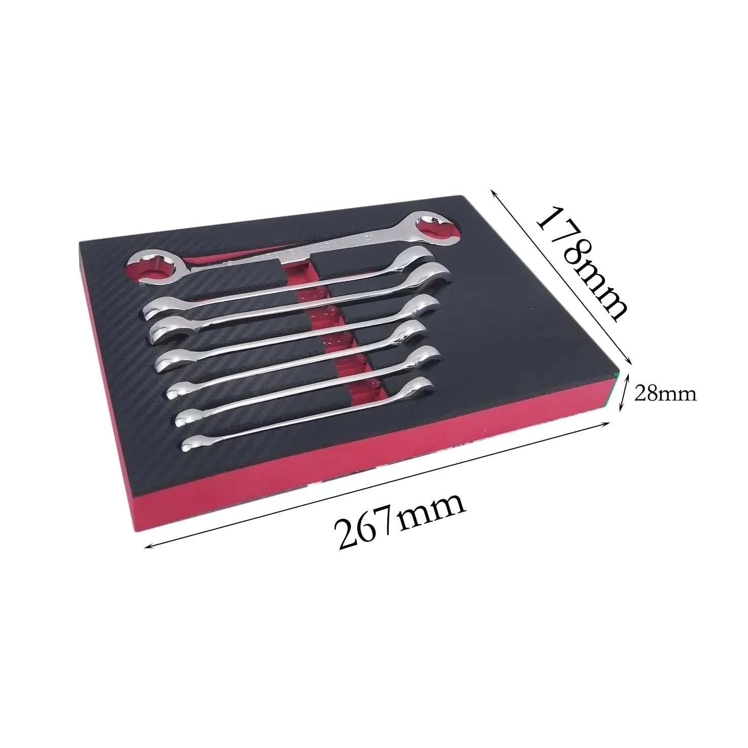 Multi Size Nut Wrench Set Hand Tool Set Flare Wrench Set Flare Nut Wrench Mirror Chrome Finish Permanent Size Markings