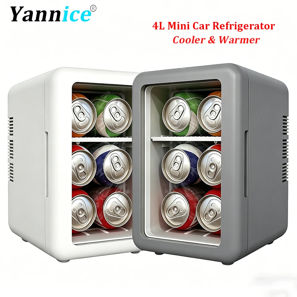 

4L Mini Beauty Fridge with Warm & Cool Mode Portable Skincare Refrigerator for Bedroom Car Compact Cosmetic Cooler Keep Fresh