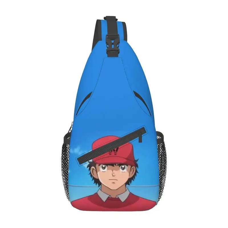 

Casual Awesome Goalkeeper Genzo Wakabayashi Crossbody Sling Backpack Men Captain Tsubasa Manga Shoulder Chest Bags for Hiking