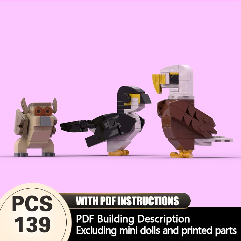 

Creators Animal Series Model MOC Building Bricks Iconic Raptors Modular Technology Gifts Holiday Assemble Children Toys Suit