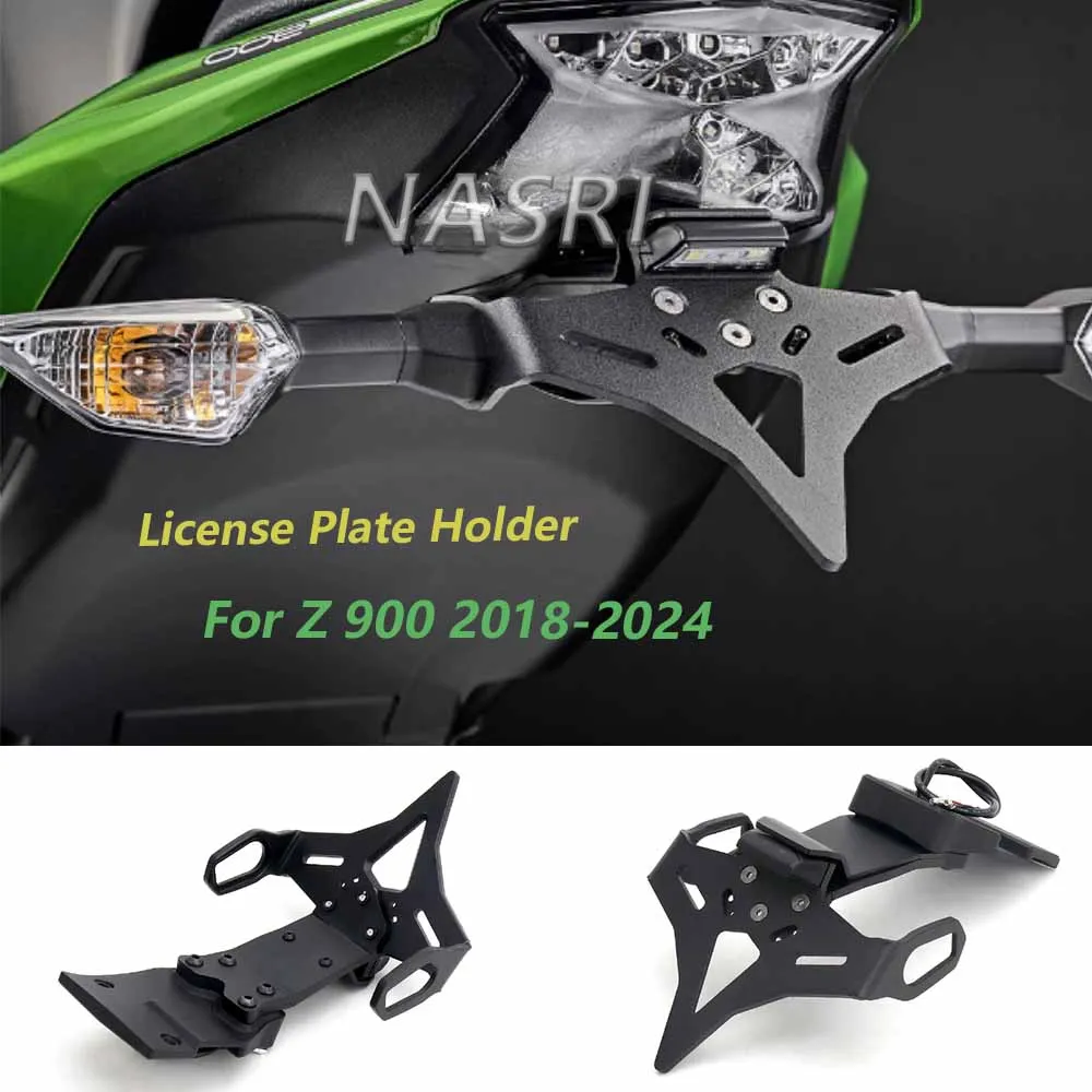 

Motorcycle Rear Short Tail Stock Tidy License Plate Holder Tailstock Bracket With LED Kit For Kawasaki Z900 Z 900 2018-2024 2023