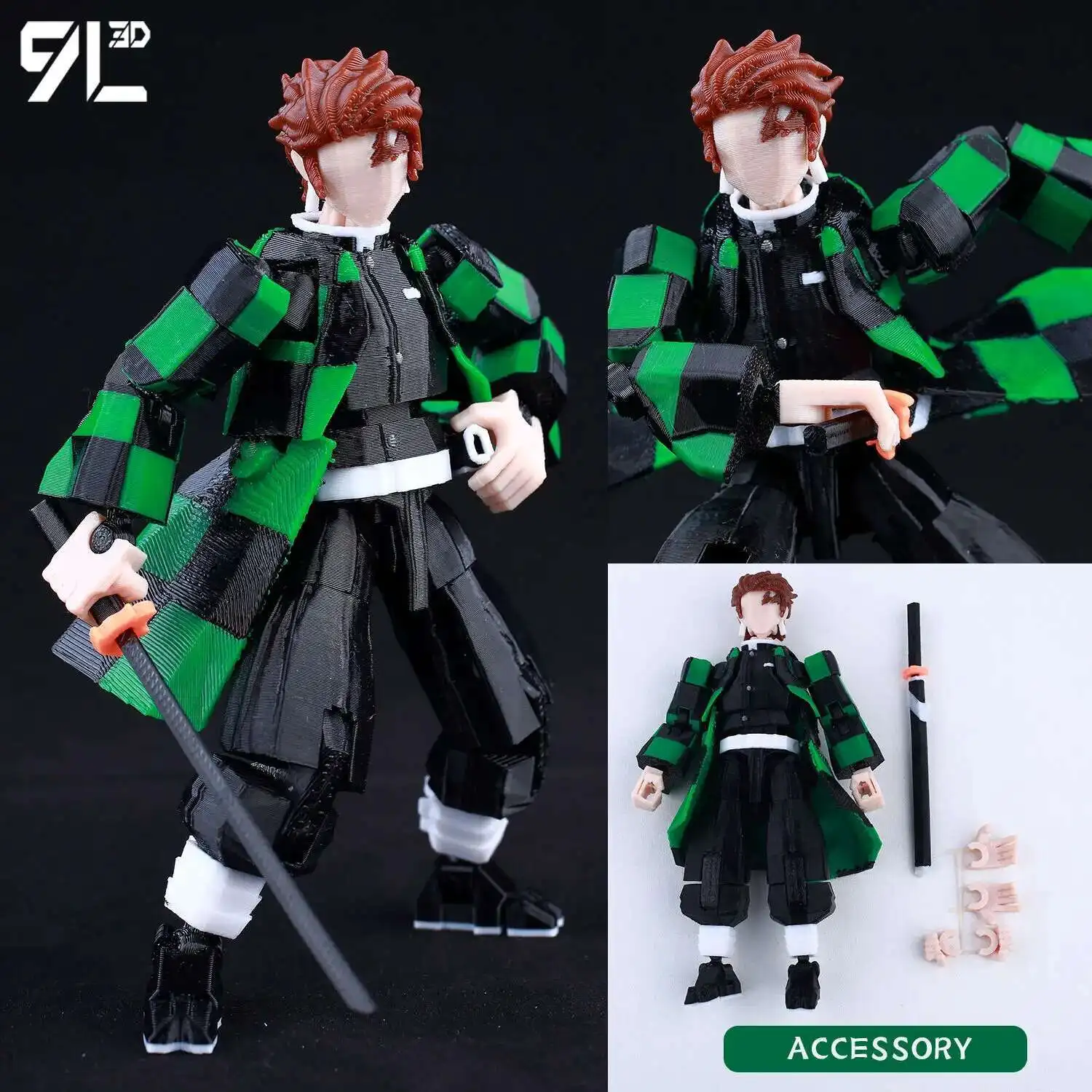 9L3D Gedrukt Anime Karakters Lucky 13 Zoro Dummy Actiefiguren Monkey D.Luffy Multi-Jointed Beweegbare Shapeshift Mannequin Speelgoed