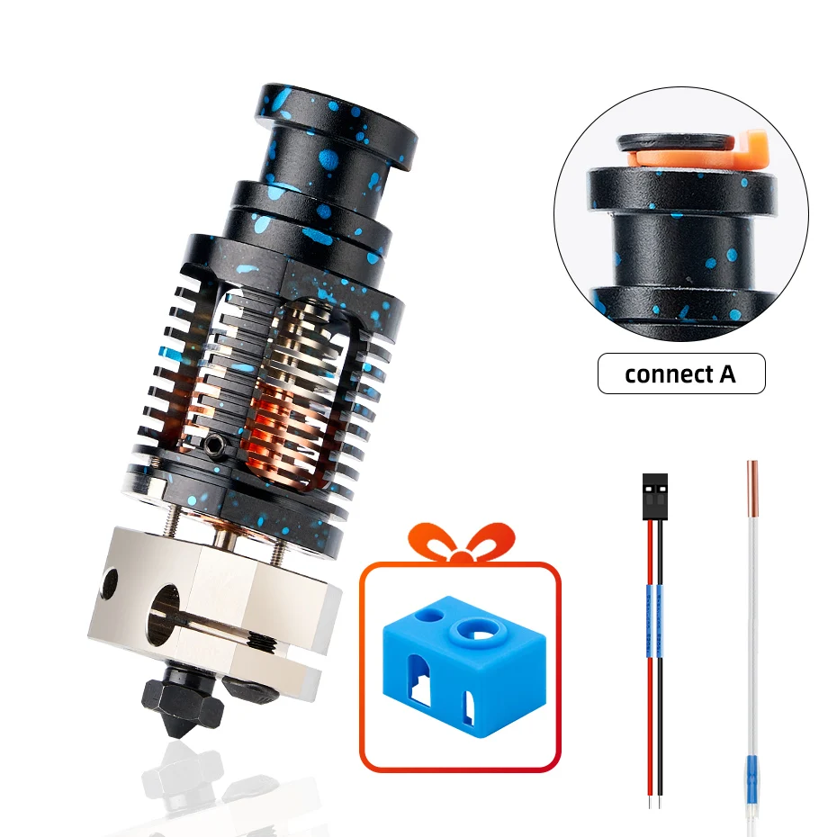 

3D принтер Drago Hotend,E3D V6 Hotend, полностью металлический J-head Tri-радиатор металлический совместимый с VoronV0.1 V2.4, Pursa i3 mk3s ,Cr-10 V