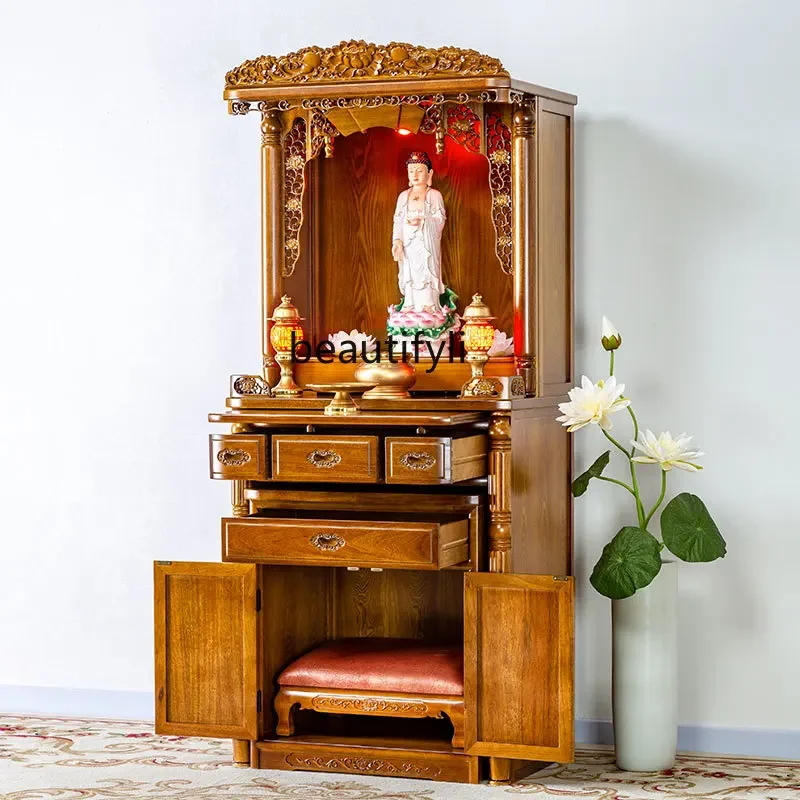 Cabinet Buddha Shrine Altar Modern Simple Home Buddha Shrine Buddha Cabinet Clothes Closet Statue Altar