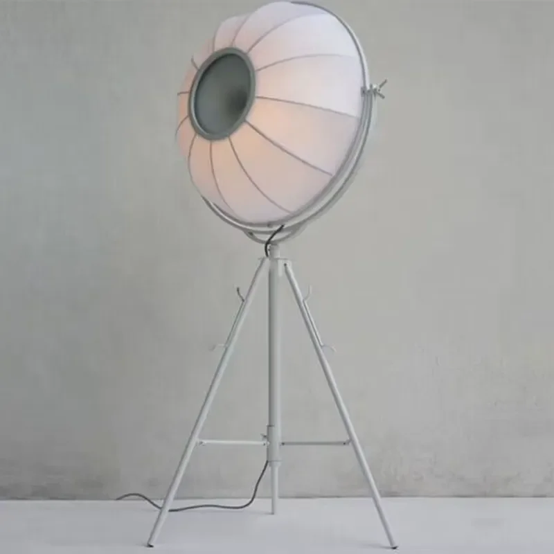 Modern E27 Floor Lamp Iron Frame Fabric Shade LED Standing Light for Bedroom Office Living Room Home Decor Lighting Fixture