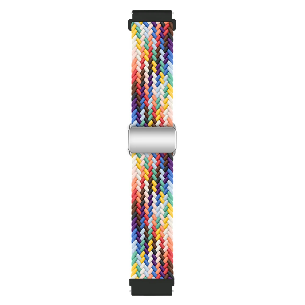 22mm 20mm nylon woven strap For Samsung Galaxy watch 6 5 4 Amazfit GTR/GTS Magnetic adjustment band For Huawei Watch 4 GT2 3 pro image 3