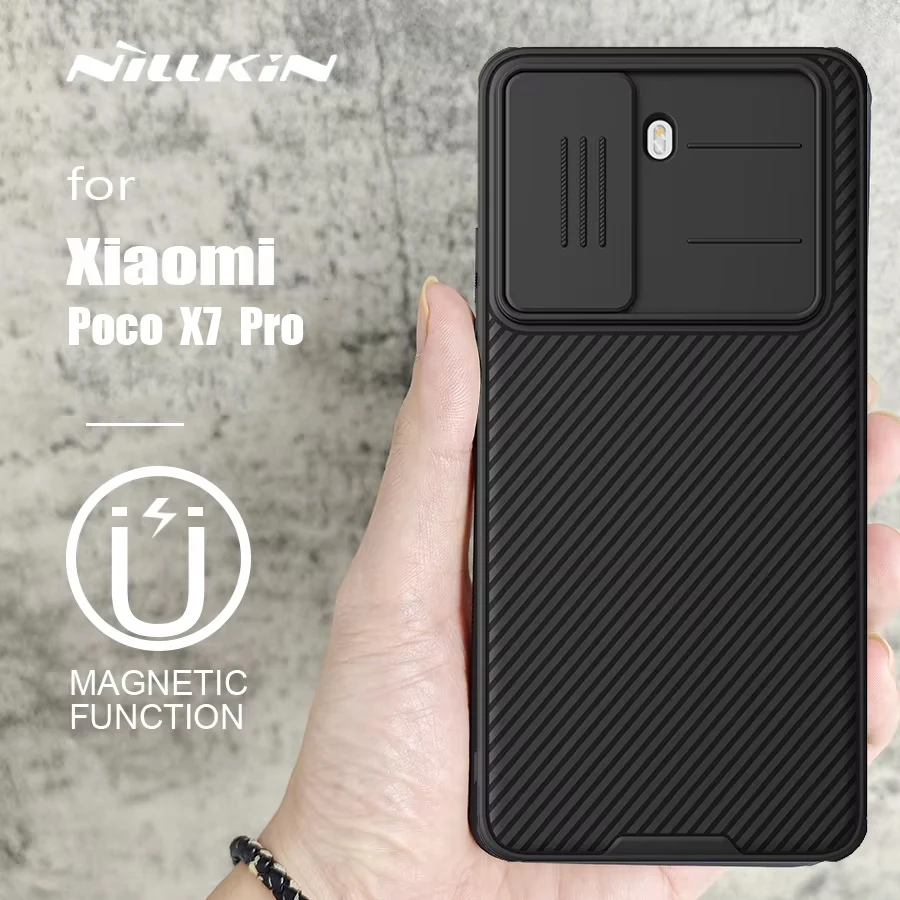 

NILLKIN for Xiaomi Poco X7 Pro 5G case Camshield Pro Magnetic Cover Protection Slide Camera Case