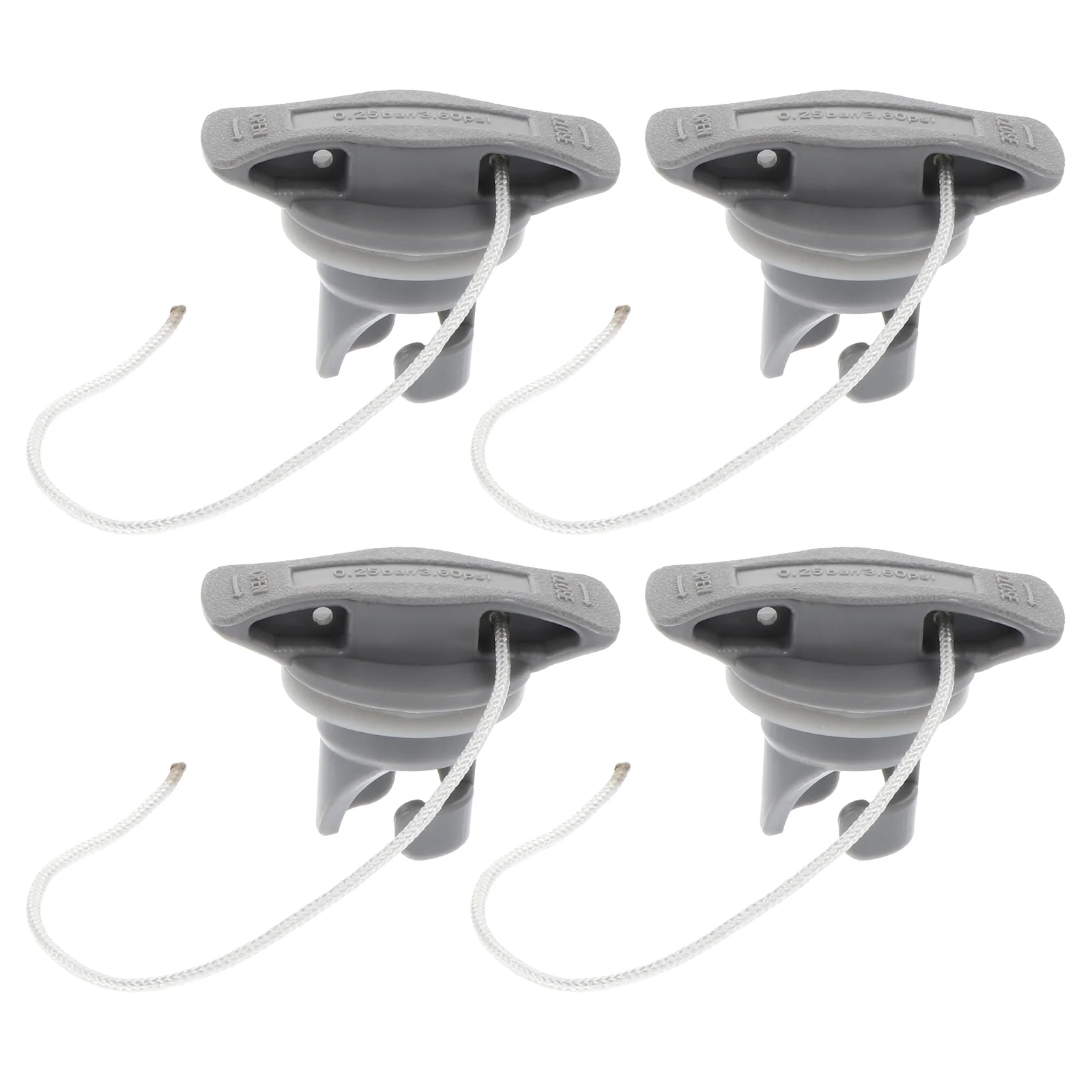 4 Pcs Blow up Mattress Kayak Air Valve Cover Boat Cushion Plug Adapter Cap Grey Miss