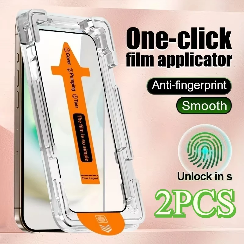 

2Pcs HD Anti-fingerprint Tempered Glass For Samsung S25 Ultra S24 Plus A56 5G A36 A26 A16 S23 S22 S21 S20 FE A55 A54 A53 A52 A35