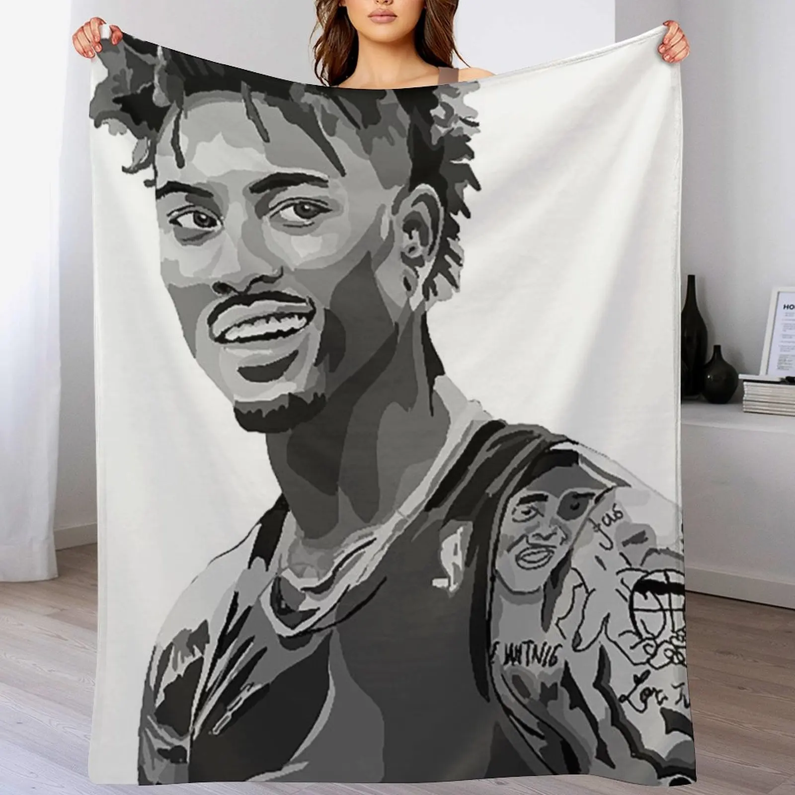 kelly oubre jr design (larger file) Throw Blanket Soft Big Hairys Travel Blankets