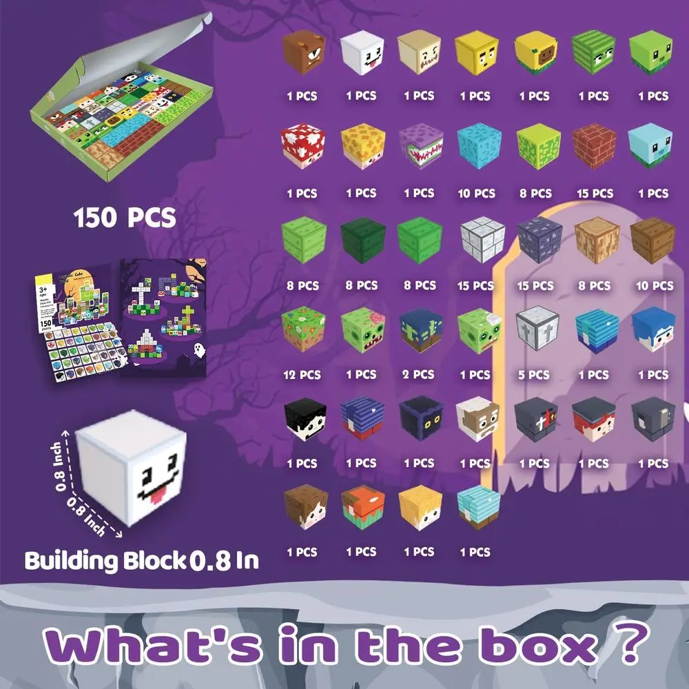 บล็อกตัวต่อแม่เหล็กที่ได้แรงบันดาลใจจากมอนเตสซอรี่ ธีมเกาะซอมบี้ ของเล่น STEM สำหรับเด็กอายุ 3-10 ปี