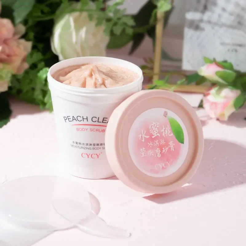 1pcs 200ML Peach Ice Cream Scrub Moisturizing Body Scrub To Exfoliate Dead Skin Lightening Female  Hand Scrub Promotion