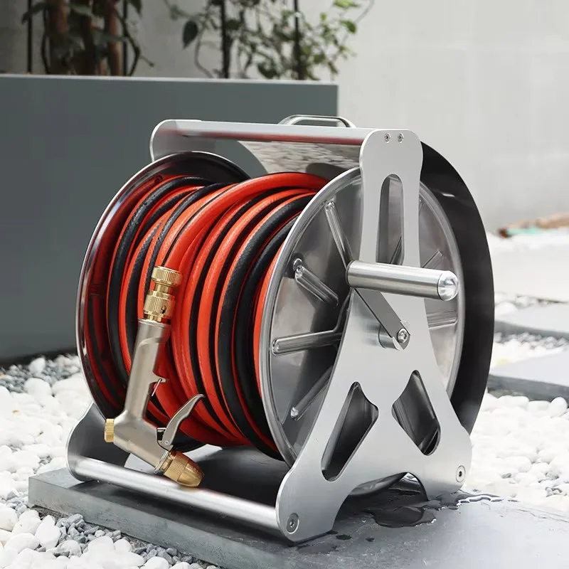 New Professional Garden Supplies Metal Hose Reel Hose Storage Wall-Mounted Garden Hose Reel