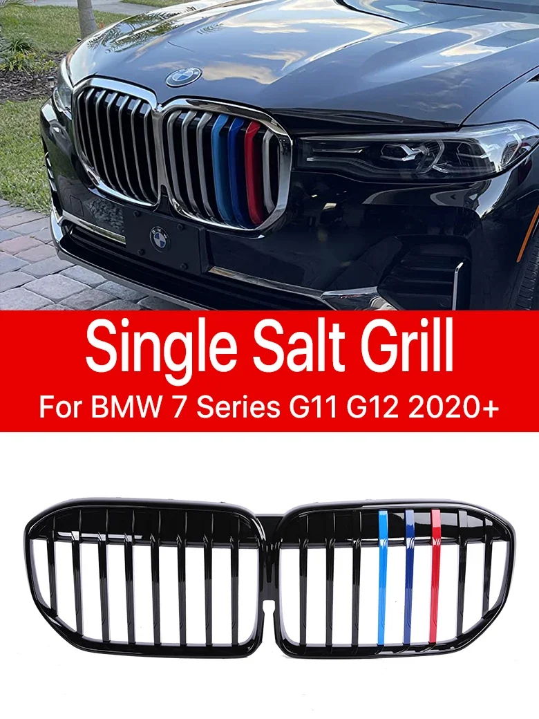 

M Performace Front Bumper Kidney Air Center Grill M Sport Single Slat M Style Grille For BMW 7 Series G11 G12 2020 2021 2022