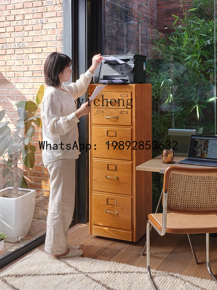 X2 medieval retro mobile multi-drawer cabinet file jewelry storage locker