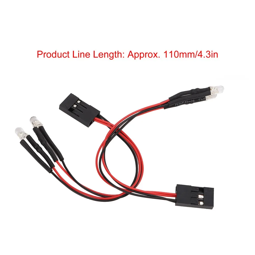 2PCS White Light RC Car LED Light High Simulation Stable Performance RC LED Light Kit 110mm Length Modified LED Light