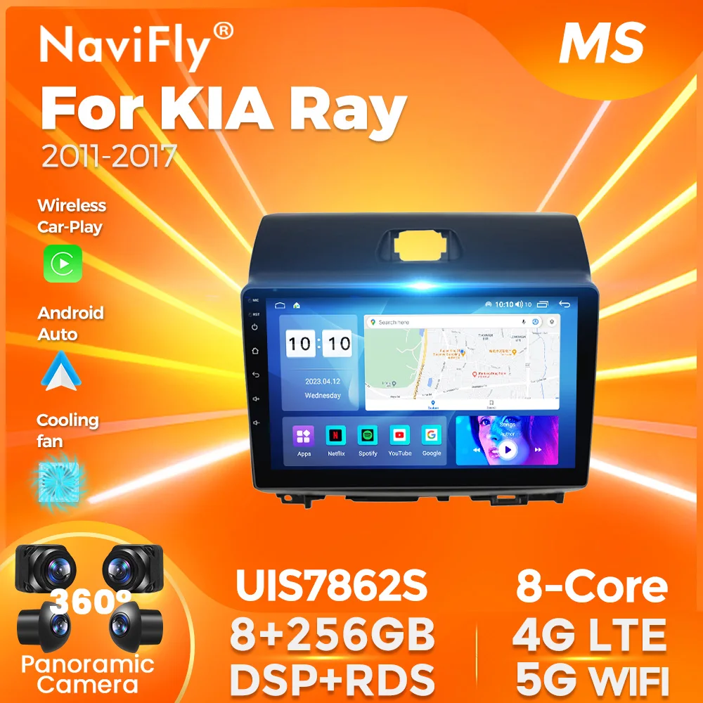 NaviFly 7862S FYT Android 12 All In One Car Intelligent System For Kia Ray 2011 - 2017 Multimedia Player Carplay DSP 4G LTE