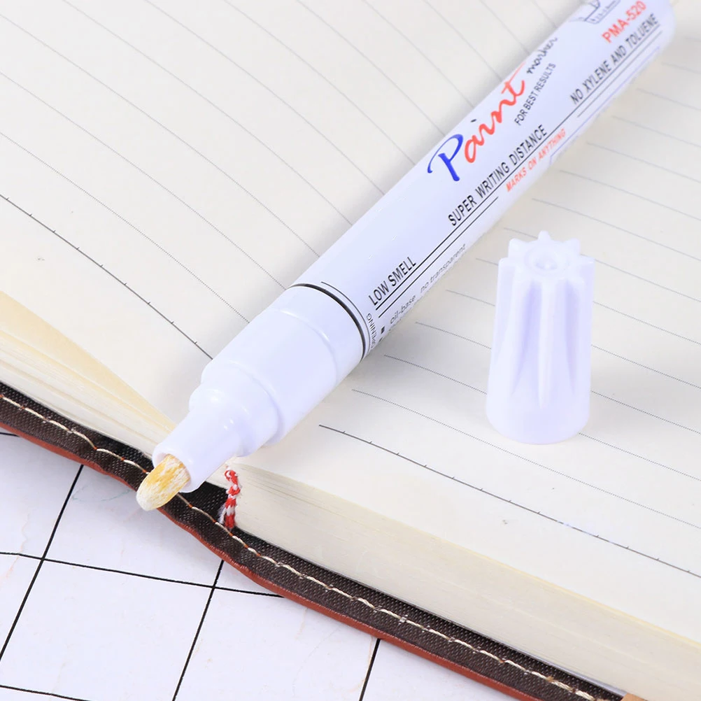 

6pcs Touch Up White Paint Marker Repair Tool Scratch Coat Plastic Supplies Automotive Car Scratch Repair Auto Painting Pen Car
