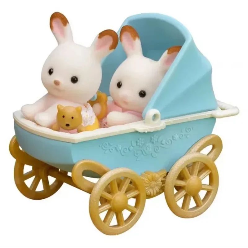 Genuine Goods Japanese Senbel Family Play House Toy Doll Animal Doll Fans Baby Carriage Twin Rabbit