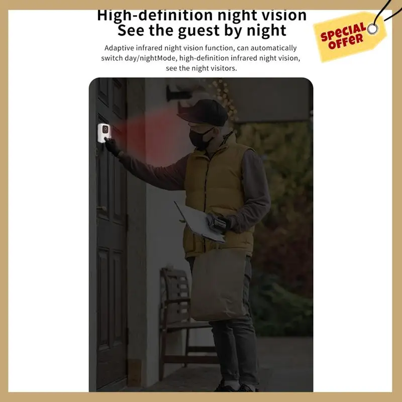 カメラ付きドアベルワイヤレスバンドルビデオドアベル WIFI 1080P HD 屋外電話ドアベルカメラ IR ナイトビジョン