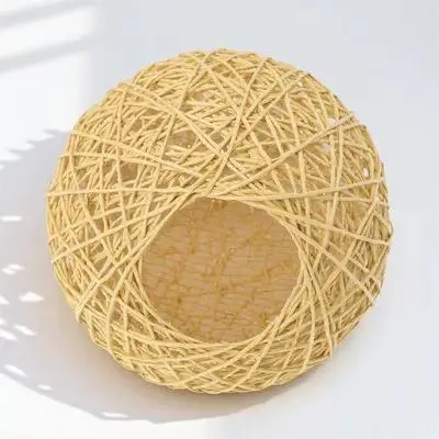 

Natural Woven Lamp Shade Rustic Simple Style Lampshade for Pendant Ceiling Hanging Lights Creates Warm Romantic Atmosphere Lamp