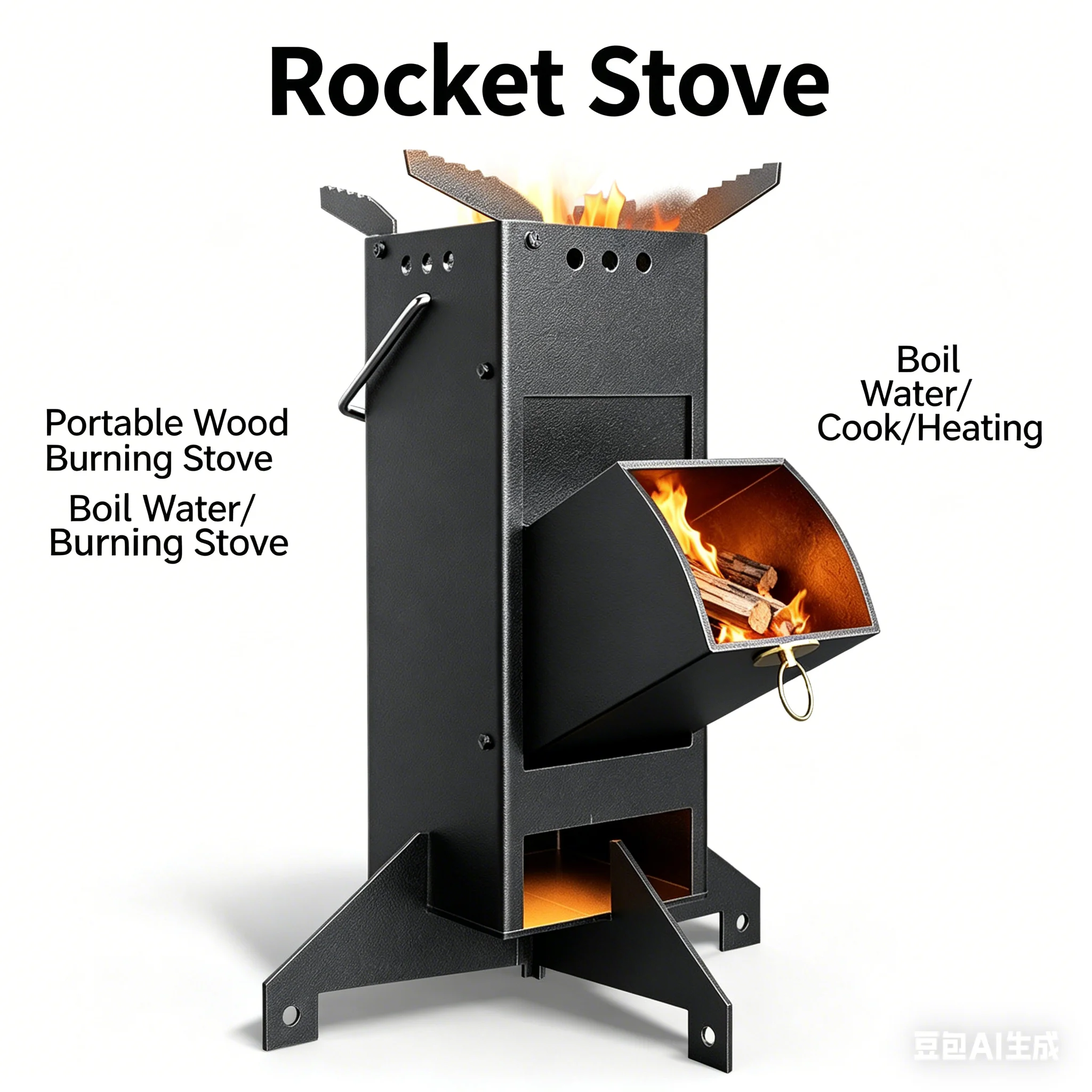Portable Foldable Rocket Stove - đánh giá và giá Camping Cooking Cast Iron