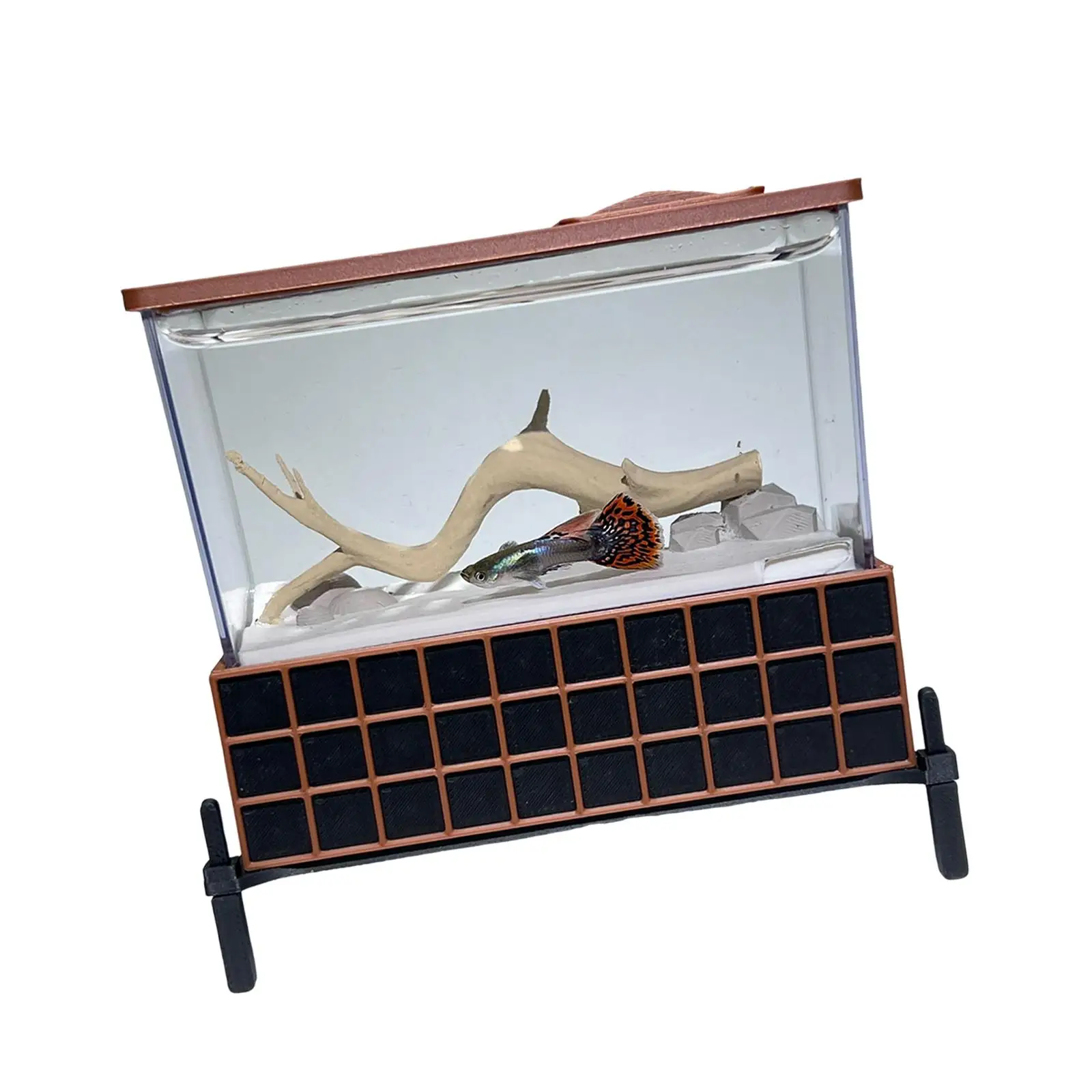 

Dollhouse Miniature Fish Tank Model Creative DIY Life Scene Accessory Photography Props Mini Fish Bowl Ornament Dollhouses Decor