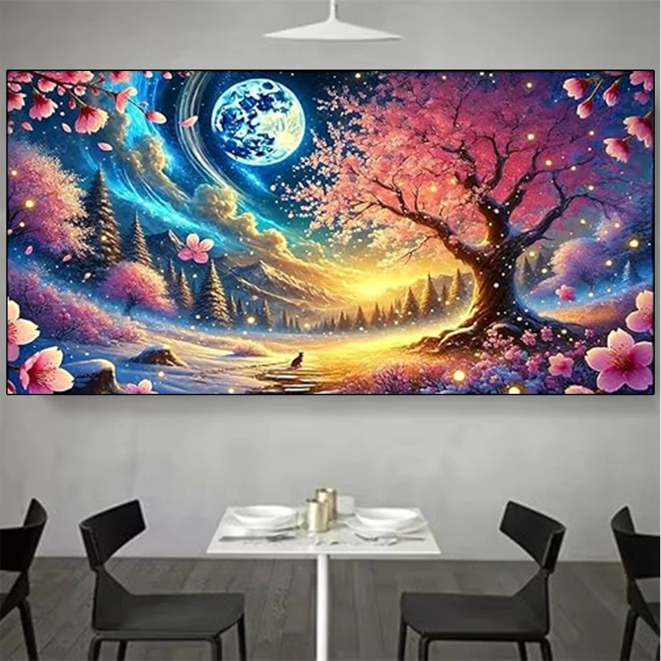 

Novelty Sakura Forest DIY 5D Diamond Painting Fantasy Landscape New 2026 Full Mosaic Diamond Embroidery Sale Large Size