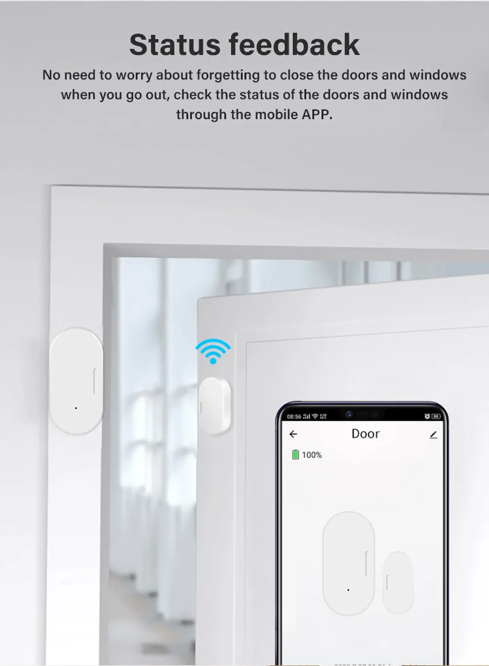 Tuya Zigbee Door Sensor Door Open/Closed Detector Home Alarm Security Protection Smart Life Control Need Zigbee Hub to Work