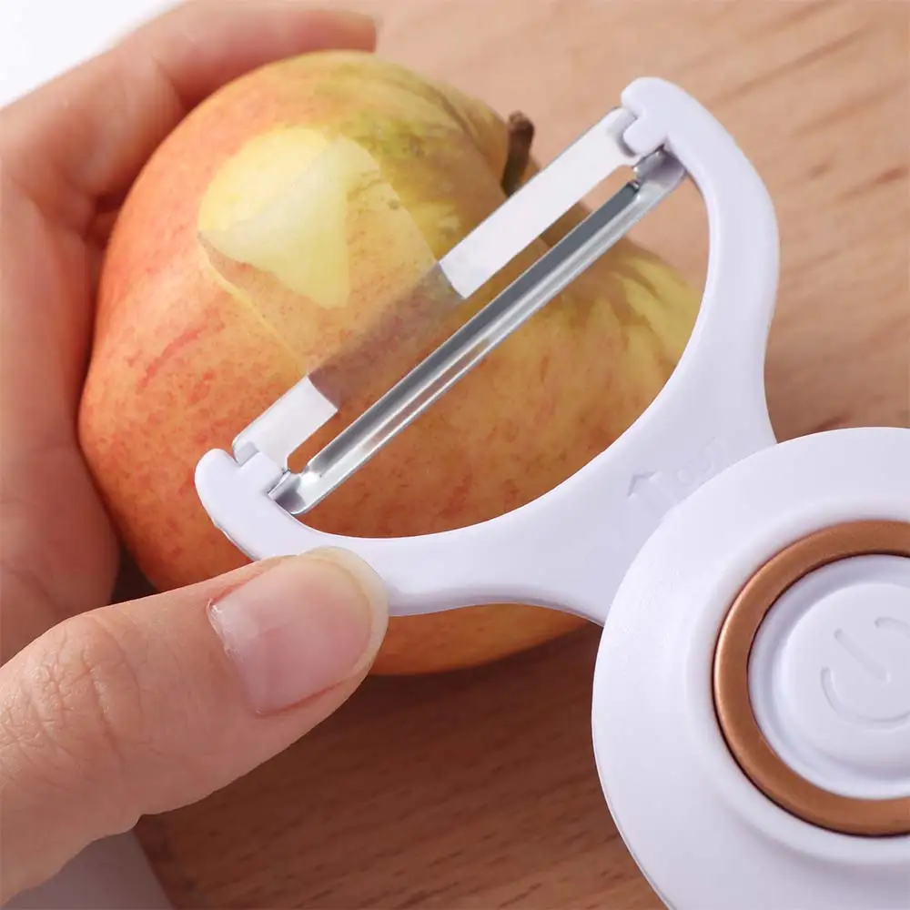 Rechargeable Electric Vegetable Peeler with 3 Cutter Heads Handheld Peeling Machines USB Charging Cordless Vegetable Slicer