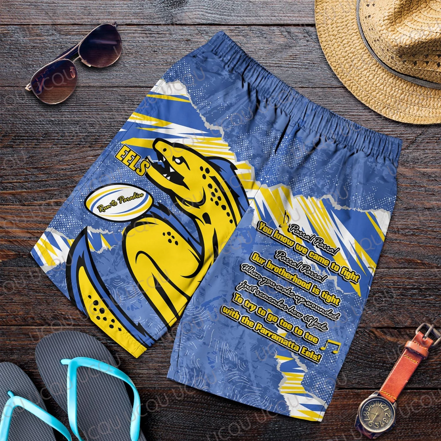 

Eels Theme Song Edition Men’s Sports Shorts Australia Rugby UCQU AI Design 3D Print Training Jogger Fitness Pants Full Size 2025