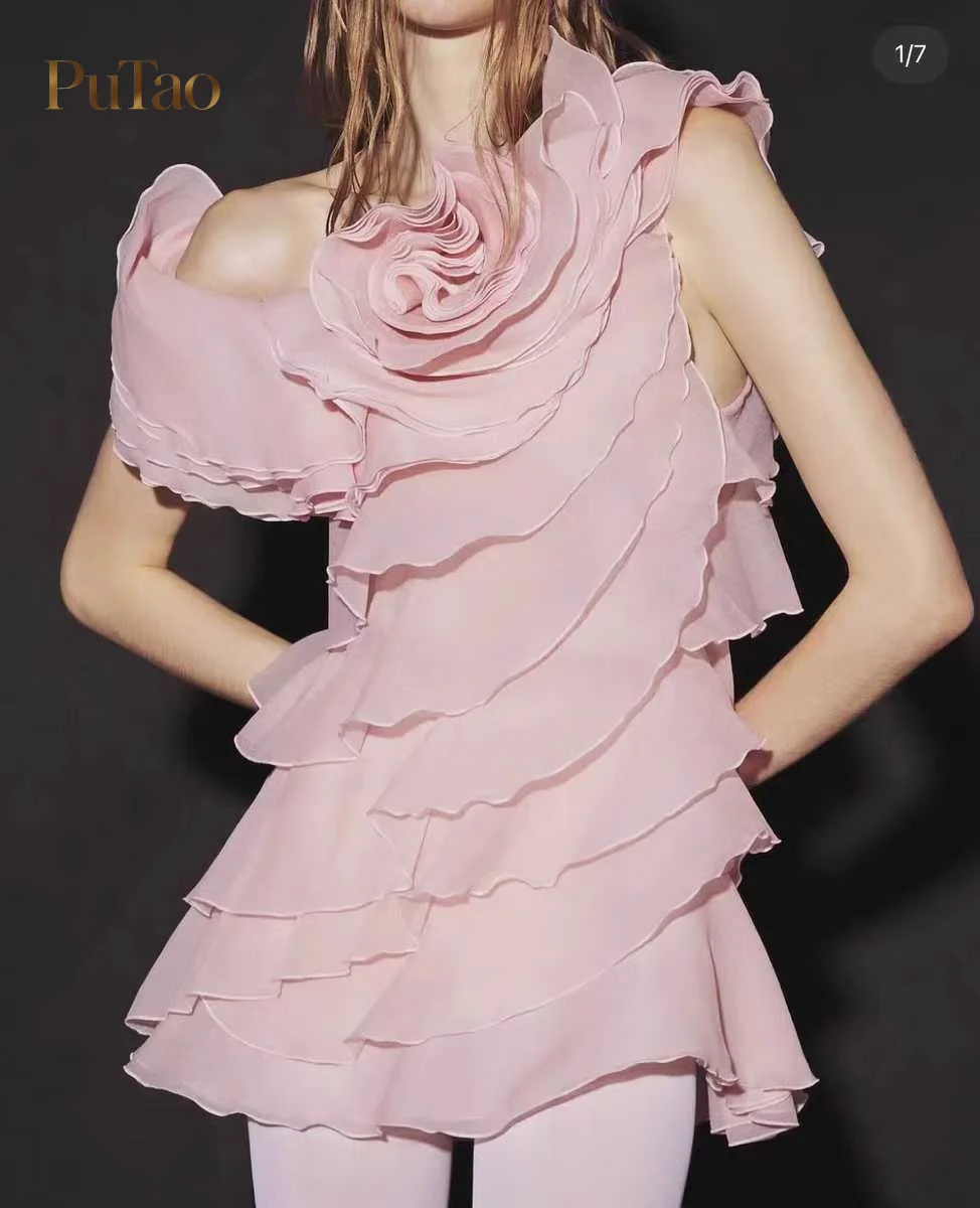 vestido-mini-con-volantes-en-un-hombro-putao-color-rosa-con-rosas-3d-de-gasa-con-capas-para-mujer-para-coctel-fiesta-noche-formal