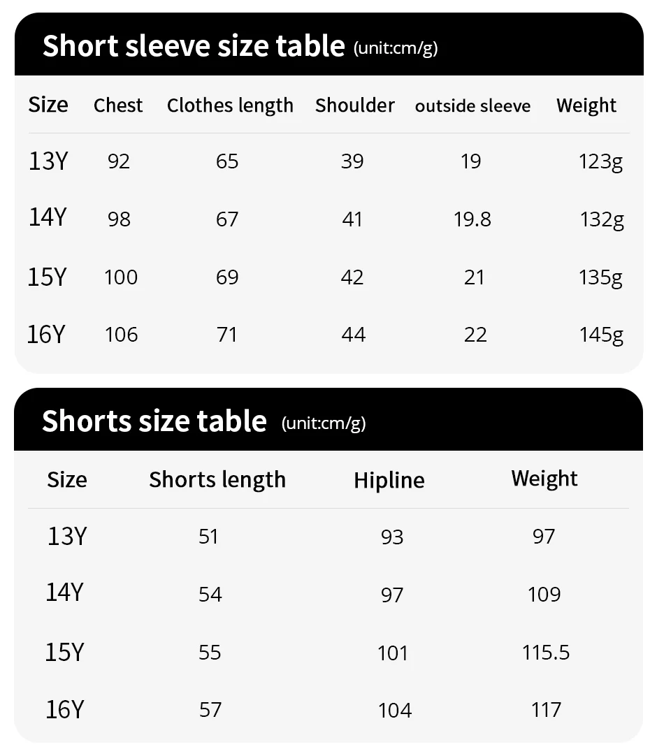 2-teiliges Sommer-Jugendset für 13-16-Jährige, mehrfarbig, schnelltrocknend, Sport-Kurzarm-Shorts-Set, bedrucktes T-Shirt für junge Männer und Frauen – Detail 1
