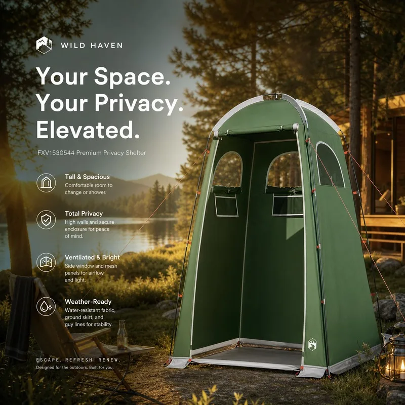 Carpa De Ducha Plegable, Carpa De Privacidad Verde Para Exteriores, Ducha De Camping Fácil De Limpiar Para Exteriores — -57%, 135.88€ Coupon, from 102.50€ – 57% descuento – €102.50
