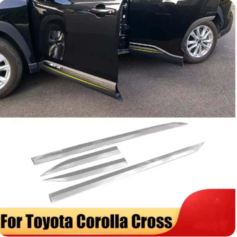 For Toyota Corolla Cross XG10  2022 2023 2024 Car Side Door Body Anti-scratched Protector Molding Trim Accessories