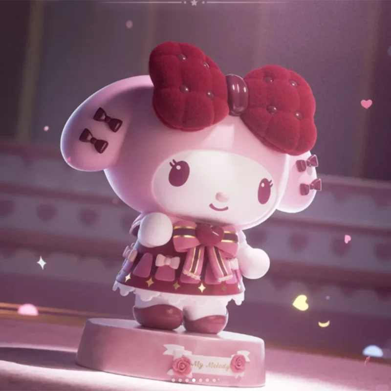 MINISO Sanrio Christmas Dancer Series Anime Figures 15cm Kuromi My Melody Dolls For Girl Room Desktop Ornaments Collection Toys