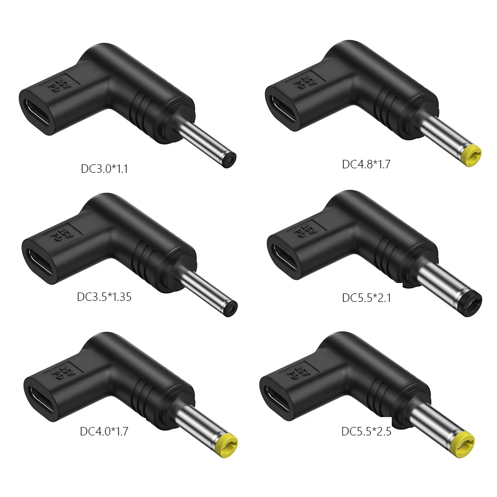 Adaptor Konverter 15V PVC Tipe C Ke Jack DC Adaptor Pengisi Daya Multifungsi Adaptor Tipe-C Ke Jack DC Universal untuk Kotak TV